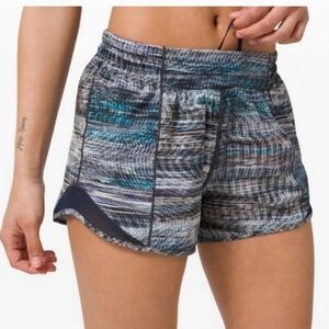 LULULEMON Hotty Hot 4" Lined Shorts x Peleton Rare Print US 4 Tall